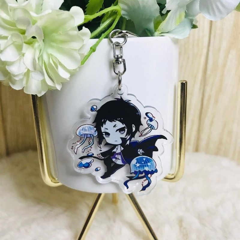 ( Mica trong ) Móc khóa Bungou Stray Dogs Văn hào lưu lạc quà tặng xinh xắn dễ thương anime chibi