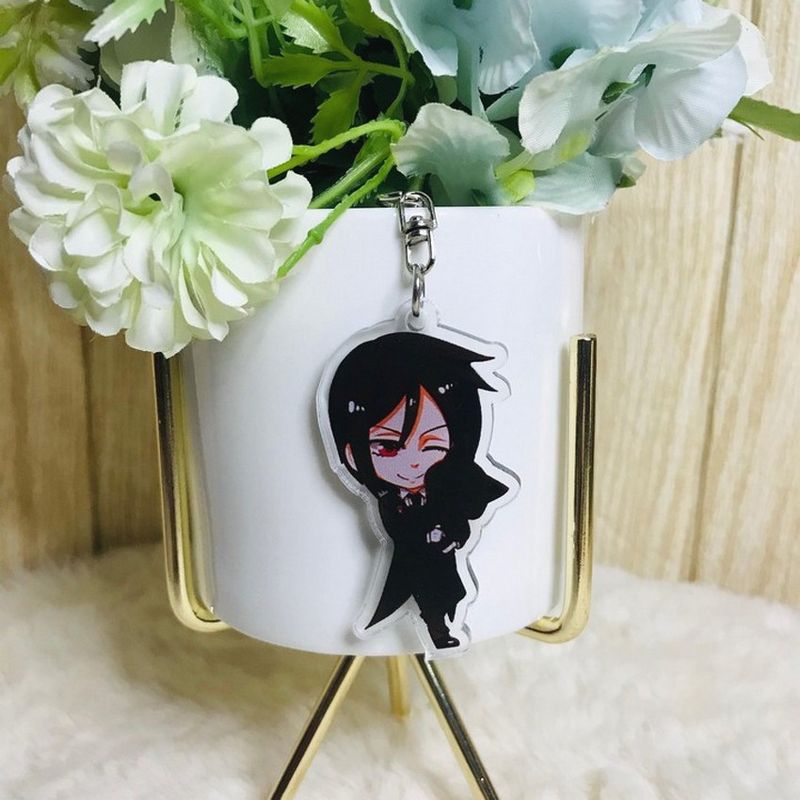 ( Mica trong ) Móc khóa Hắc quản gia quà tặng xinh xắn dễ thương anime chibi