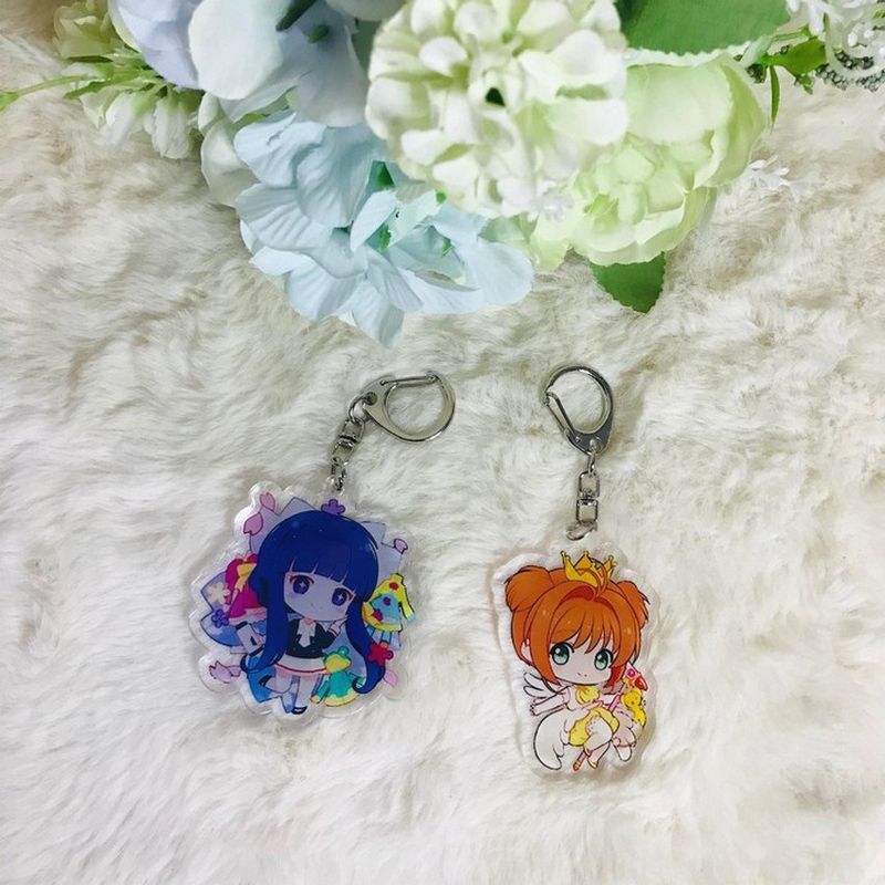 ( Mica trong ) Móc khóa Cardcaptor Sakura Thủ lĩnh thẻ bài quà tặng xinh xắn dễ thương anime chibi
