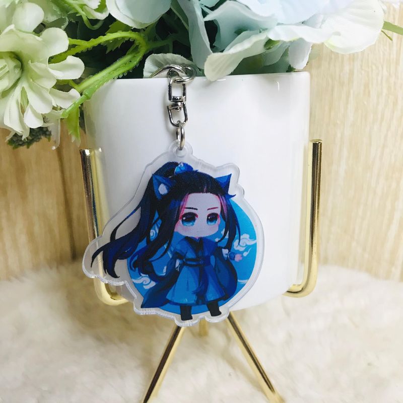 ( Mica trong ) Móc khóa Ma đạo tổ sư dạng tròn quà tặng xinh xắn dễ thương anime chibi