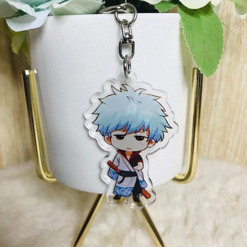 ( Mica trong ) Móc khóa Gintama quà tặng xinh xắn dễ thương anime chibi
