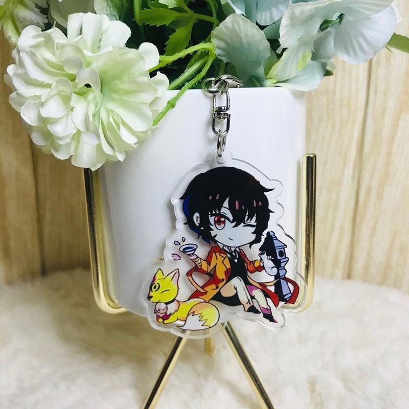 ( Mica trong ) Móc khóa Bungou Stray Dogs Văn hào lưu lạc quà tặng xinh xắn dễ thương anime chibi