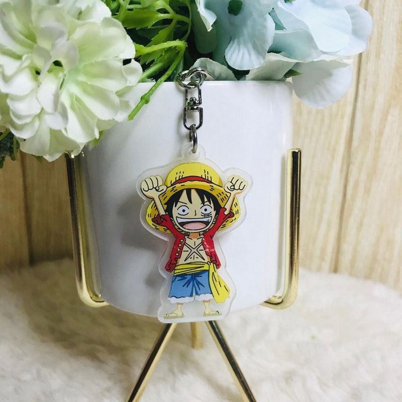 ( Mica trong ) Móc khóa One Piece Đải hải tặc quà tặng xinh xắn dễ thương anime chibi