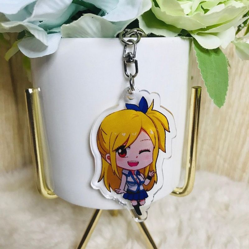 ( Mica trong ) Móc khóa Fairy Tail Hội pháp sư quà tặng xinh xắn dễ thương anime chibi