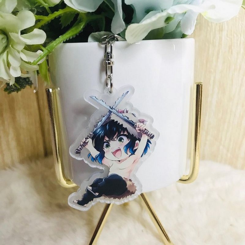( Mica trong ) Móc khóa Kimetsu no Yaiba ver1 quà tặng xinh xắn dễ thương anime chibi