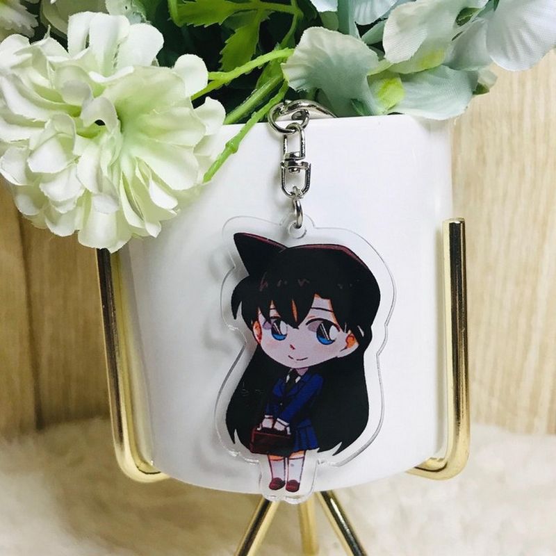 ( Mica trong ) Móc khóa Conan Thán Tử Lừng Danh quà tặng xinh xắn dễ thương anime chibi