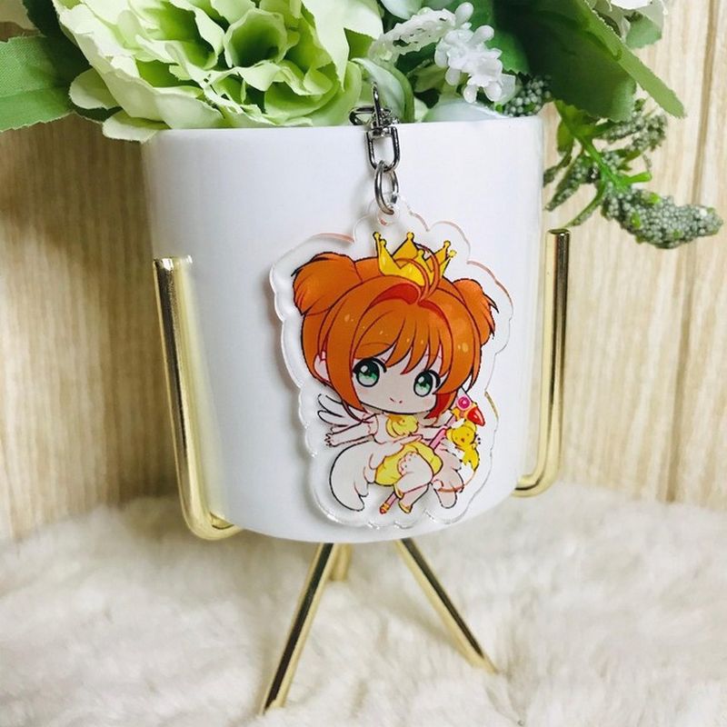 ( Mica trong ) Móc khóa Cardcaptor Sakura Thủ lĩnh thẻ bài quà tặng xinh xắn dễ thương anime chibi
