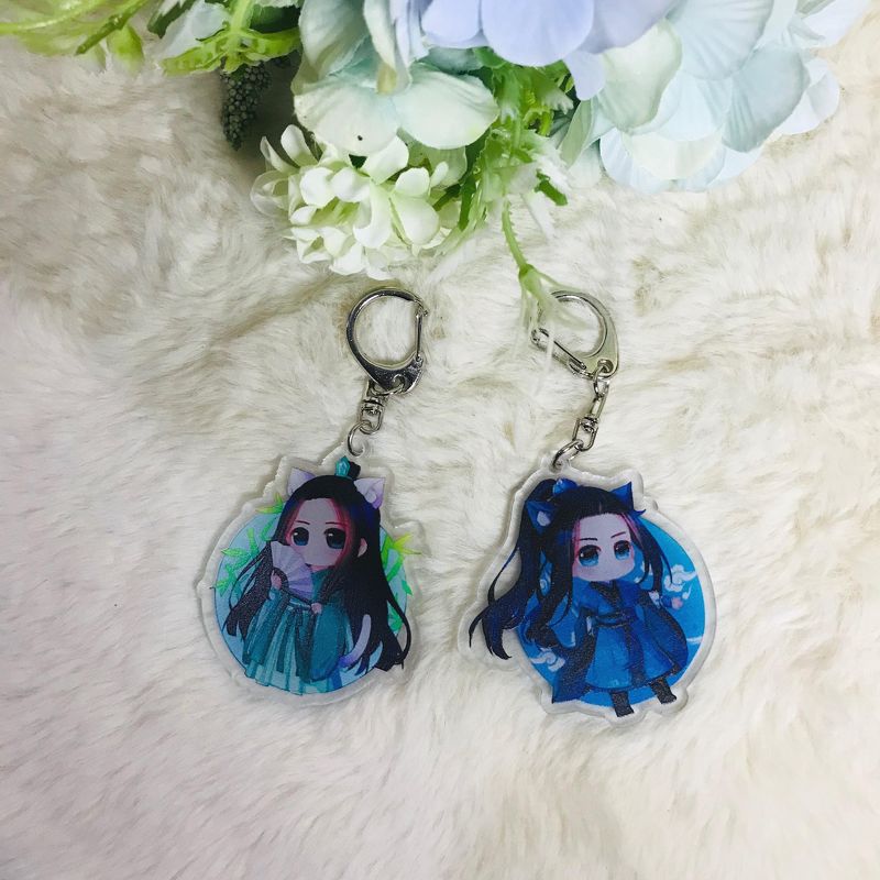 ( Mica trong ) Móc khóa Ma đạo tổ sư dạng tròn quà tặng xinh xắn dễ thương anime chibi