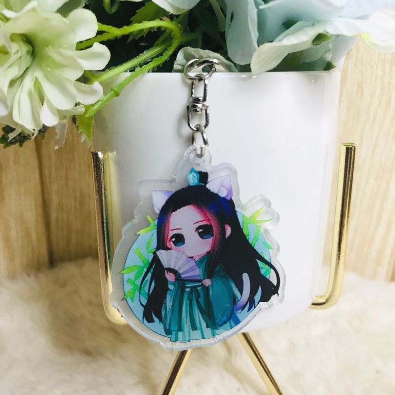 ( Mica trong ) Móc khóa Ma đạo tổ sư dạng tròn quà tặng xinh xắn dễ thương anime chibi