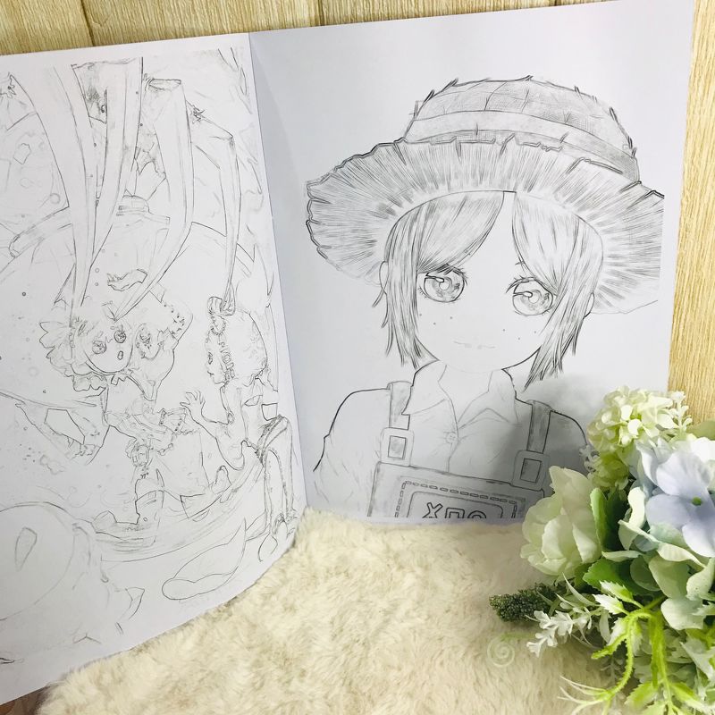 Tranh tô màu Identity V Nhân Cách Thứ Năm in hình anime chibi quà tặng xinh xắn dễ thương