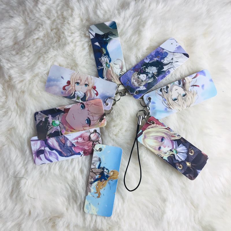 Móc khóa chùm Violet Evergarden in hình anime chibi quà tặng xinh xắn dễ thương