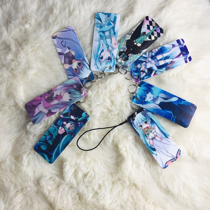 Móc khóa chùm Miku Hatsune in hình anime chibi quà tặng xinh xắn dễ thương