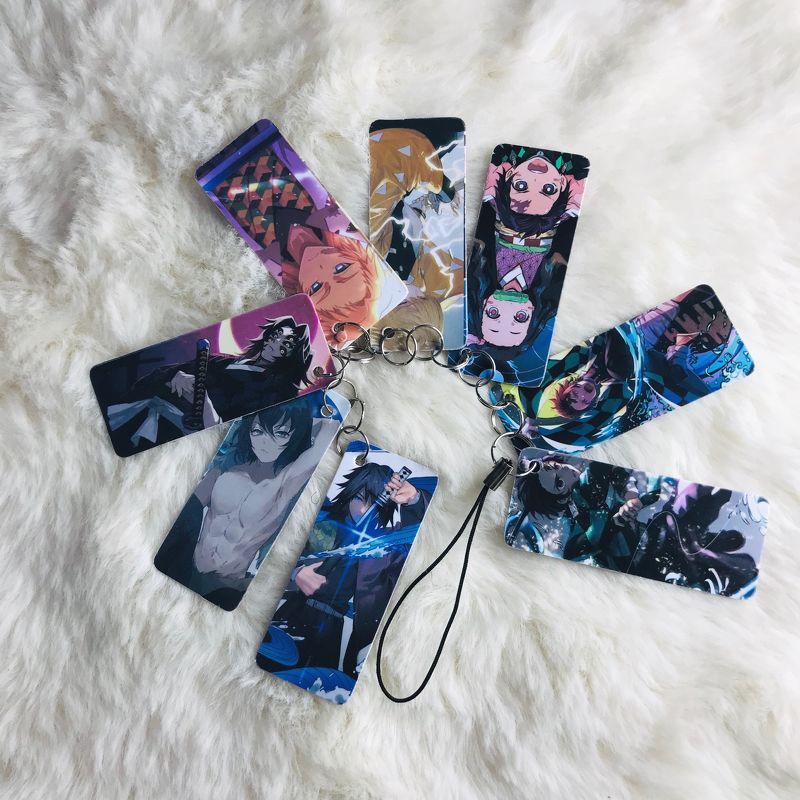 Móc khóa chùm Kimetsu no Yaiba Thanh Gươm Diệt Quỷ in hình anime chibi quà tặng xinh xắn dễ thương