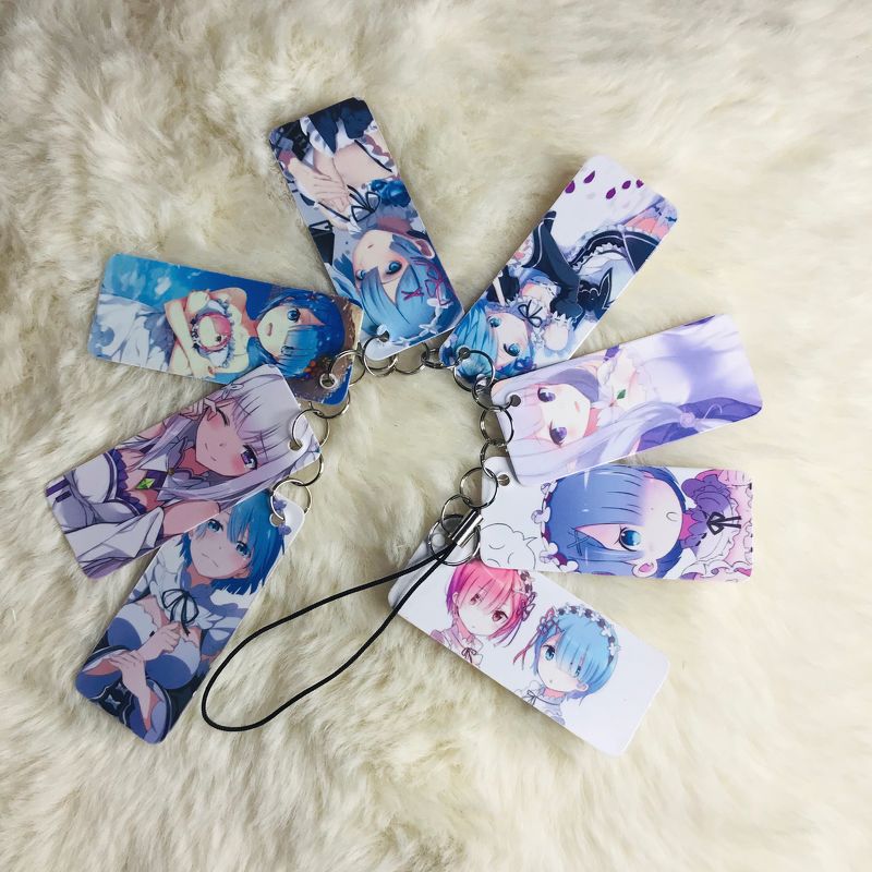 Móc khóa chùm Re:0 Bắt đầu lại ở thế giới mới in hình anime chibi quà tặng xinh xắn dễ thương