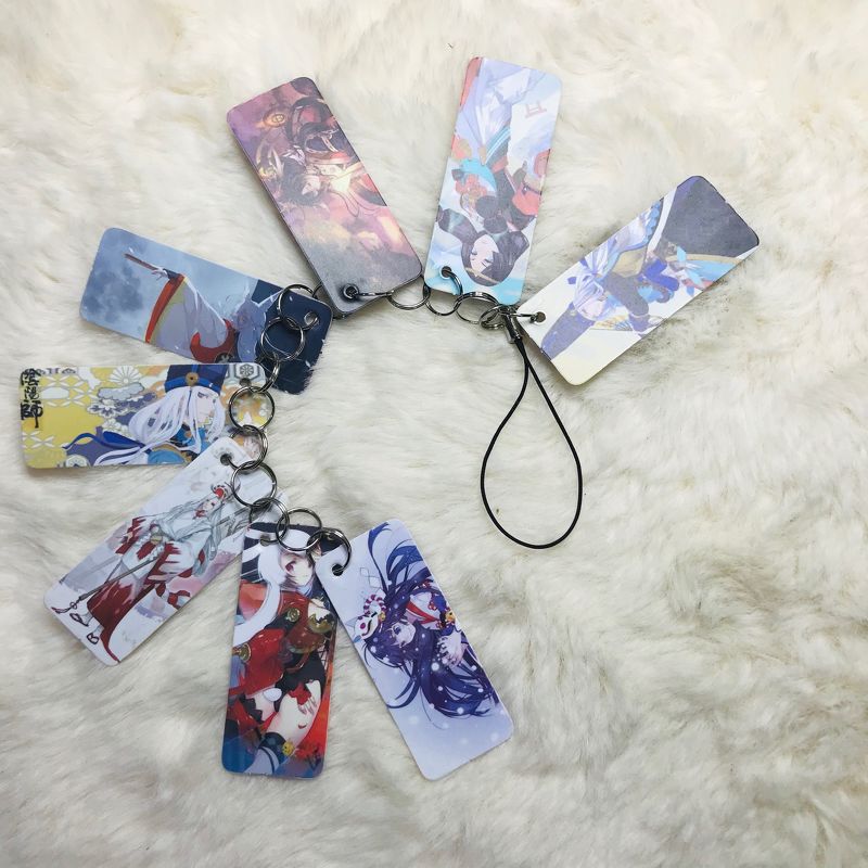 Móc khóa chùm Âm dương sư in hình anime chibi quà tặng xinh xắn dễ thương