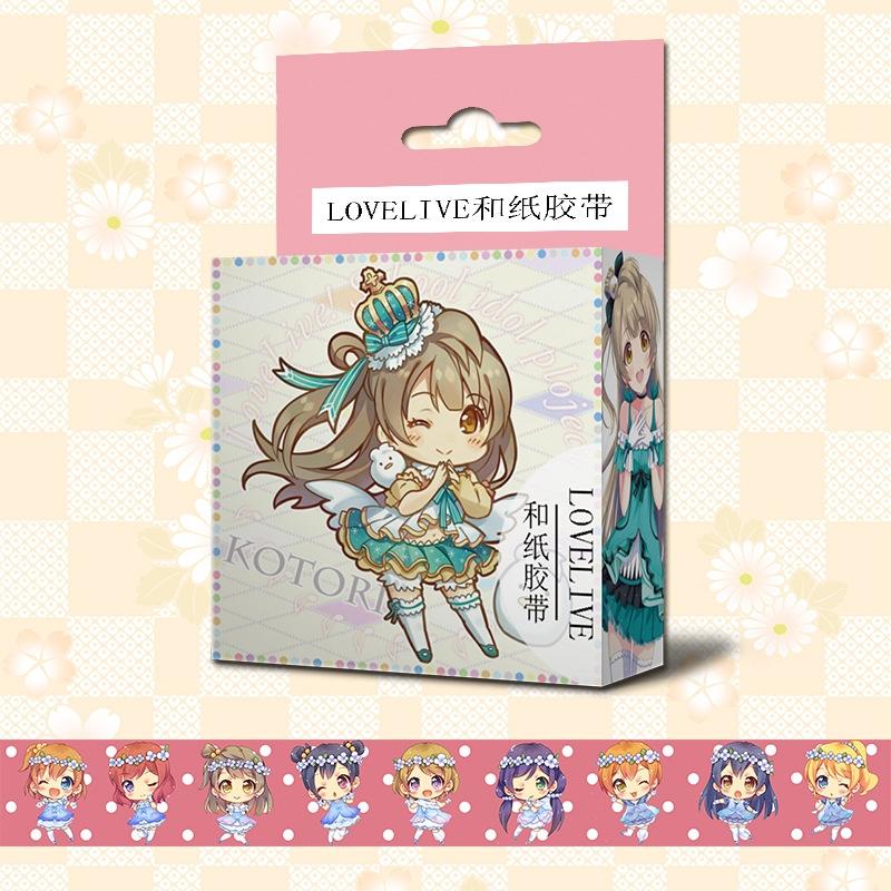 Băng dính Love Live! School Idol Project washi tape trang trí hoạ tiết in hình anime chibi
