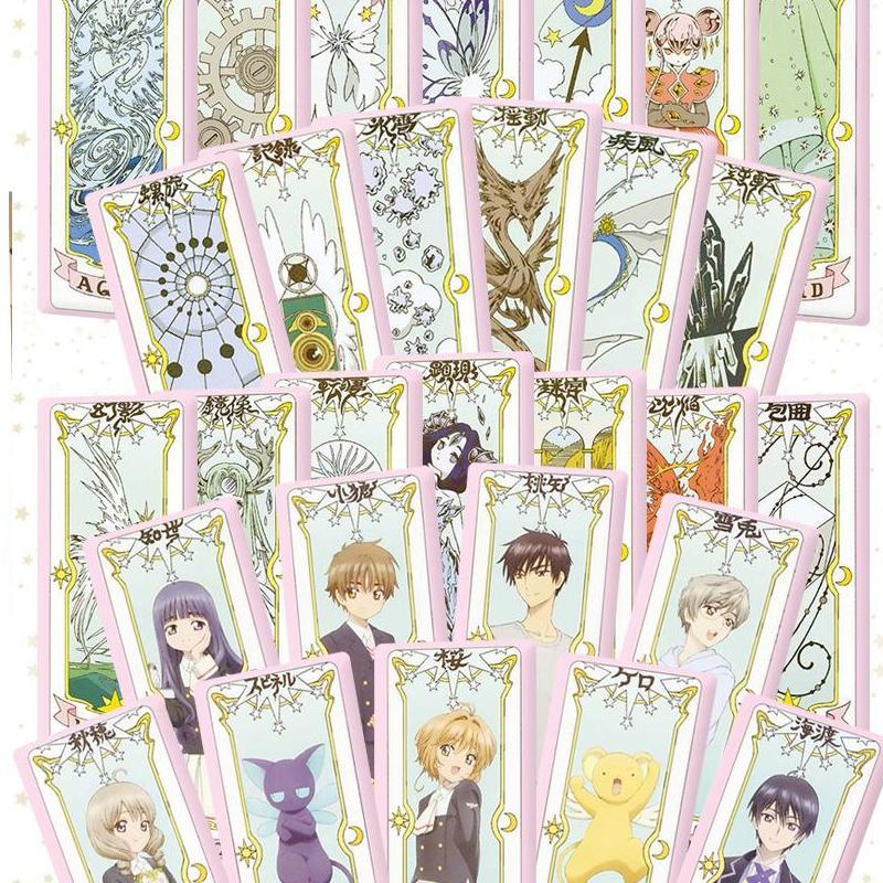 Bộ bài Tarot màu xanh Clow card/Cardcaptor Sakura /KINOMOTO SAKURA thủ lĩnh thẻ bài pha lê dễ thương 52 lá