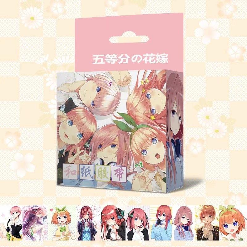 Băng dính Gotoubun no Hanayome Nhà Có Năm Nàng Dâu washi tape trang trí hoạ tiết in hình anime chibi