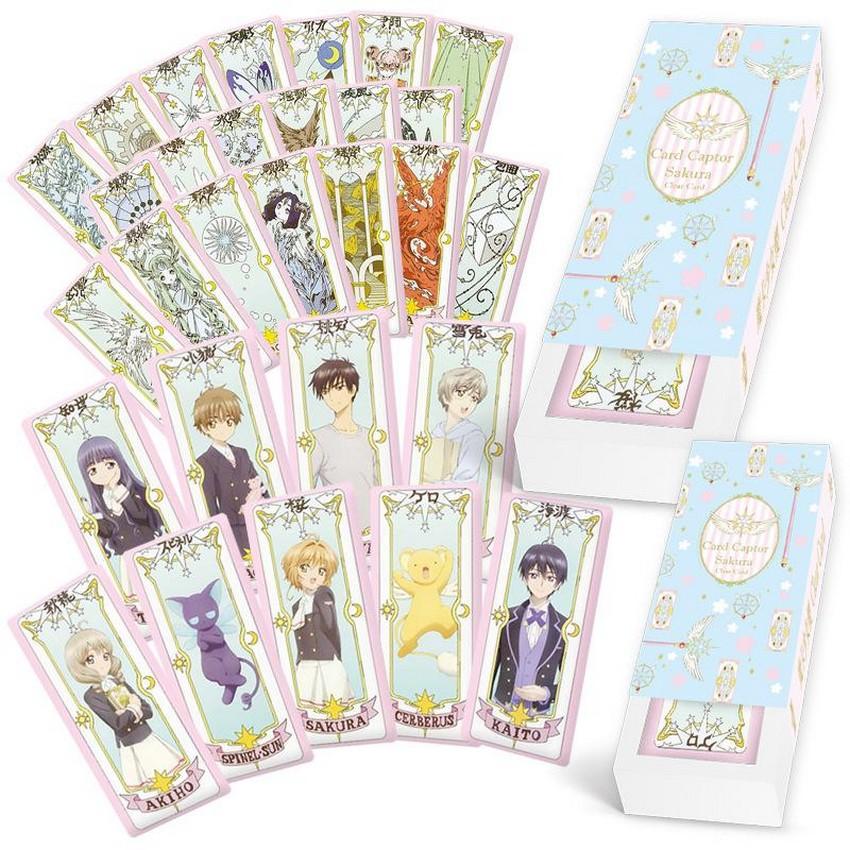 Bộ bài Tarot màu xanh Clow card/Cardcaptor Sakura /KINOMOTO SAKURA thủ lĩnh thẻ bài pha lê dễ thương 52 lá