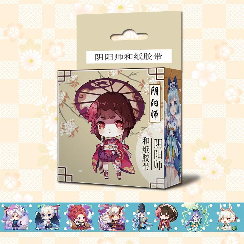 Băng dính Âm dương sư washi tape trang trí hoạ tiết in hình anime chibi