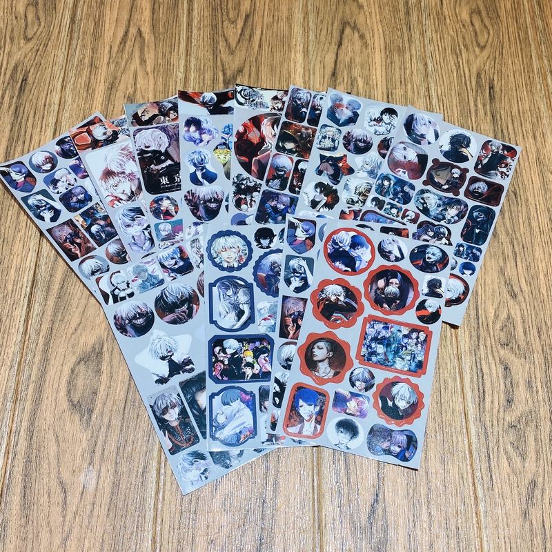 Ảnh dán 12 tấm sticker Tokyo Ghoul album ảnh anime idol dễ thương