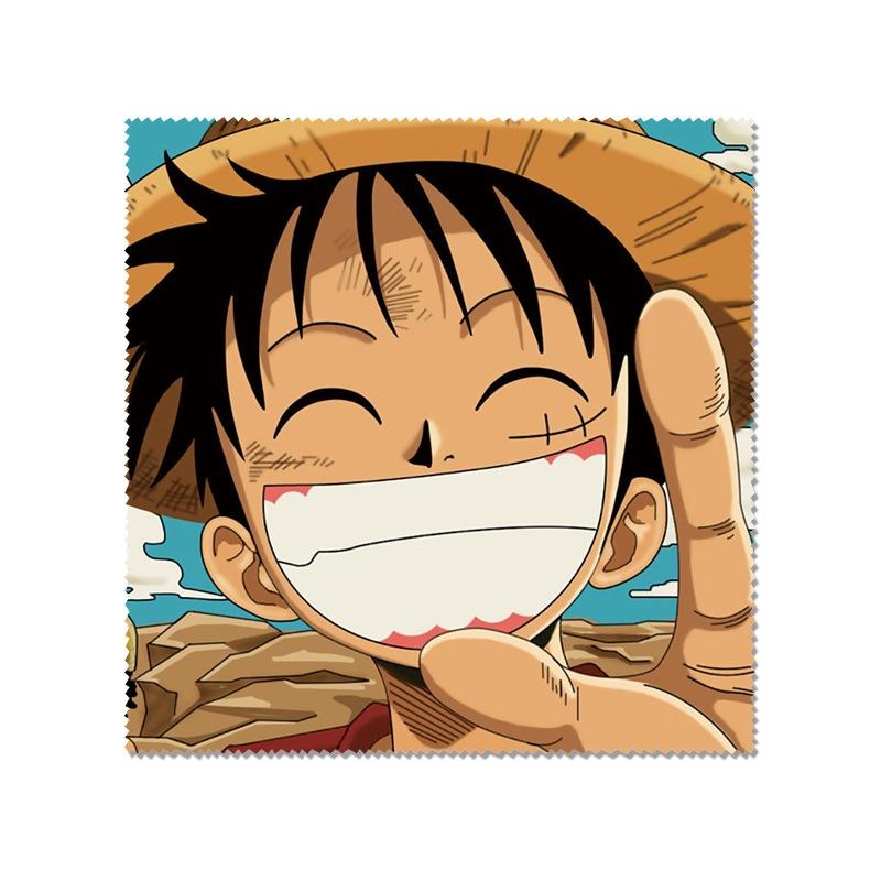 Khăn lau kính One Piece Đảo Hải Tặc Wano Quốc Luffy Ace ảnh đẹp in hình anime chibi quà tặng xinh xắn dễ thương