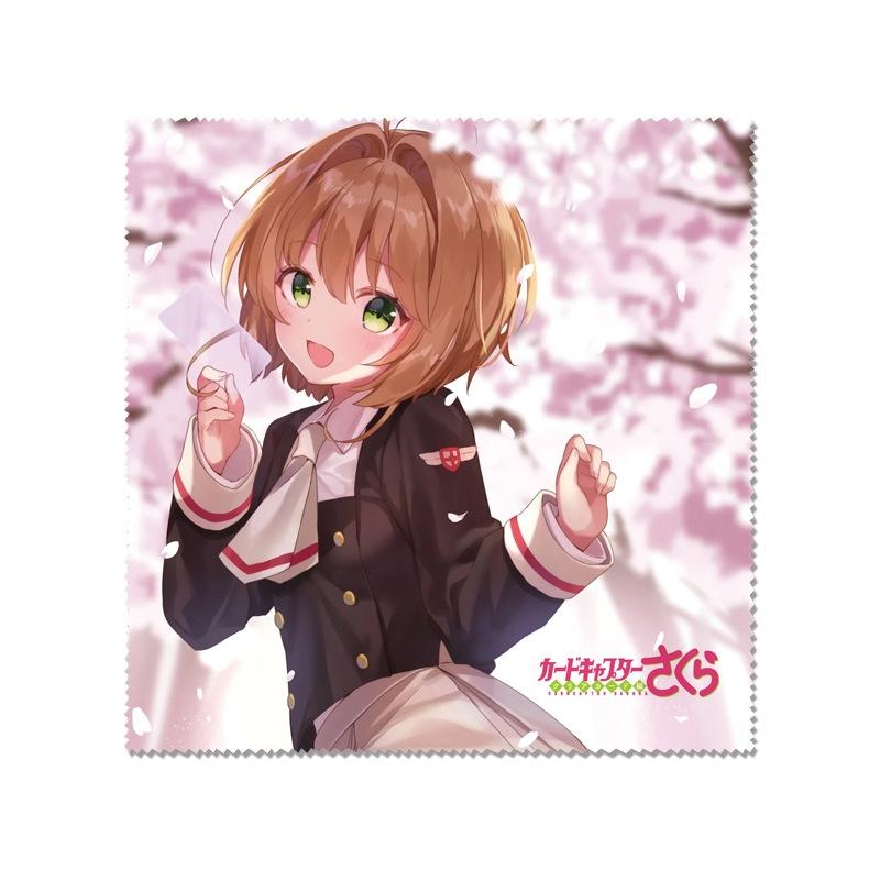 Khăn lau kính Sakura Cardcaptor Thủ lĩnh thẻ bài ảnh đẹp in hình anime chibi quà tặng xinh xắn dễ thương