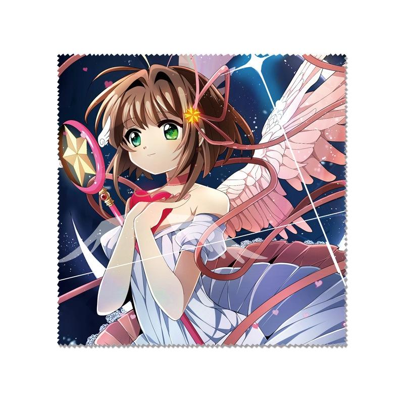 Khăn lau kính Sakura Cardcaptor Thủ lĩnh thẻ bài ảnh đẹp in hình anime chibi quà tặng xinh xắn dễ thương