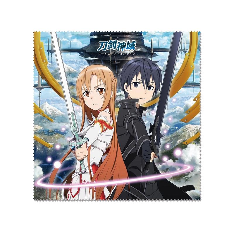 Khăn lau kính Sword Art Online Đao kiếm thần vực ảnh đẹp in hình anime chibi quà tặng xinh xắn dễ thương