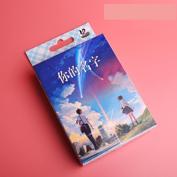 Bộ bài tú lơ khơ Kimi No Na Wa 54 ảnh khác nhau in hình anime manga
