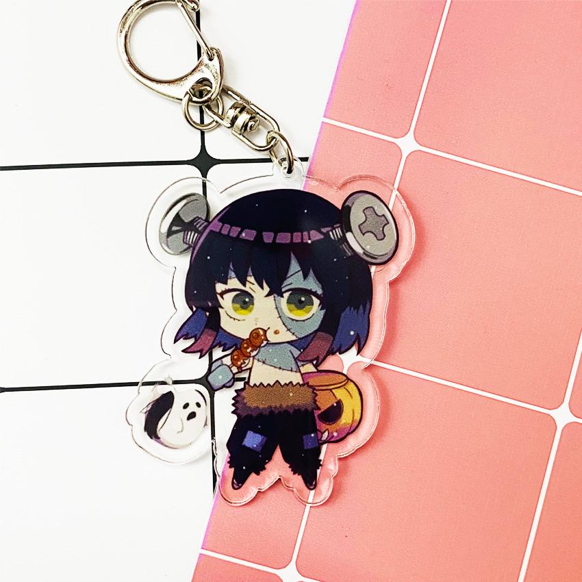 ( Mica trong ) Móc khóa Kimetsu no Yaiba Thanh gươm diệt quỷ ver Halloween quà tặng xinh xắn dễ thương anime chibi