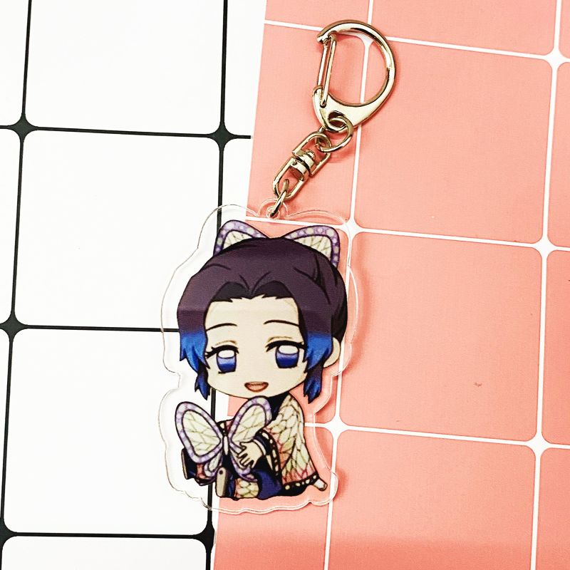 ( Mica trong 2 ) Móc khóa Kimetsu no Yaiba Thanh gươm diệt quỷ ver ngồi quà tặng xinh xắn dễ thương anime chibi