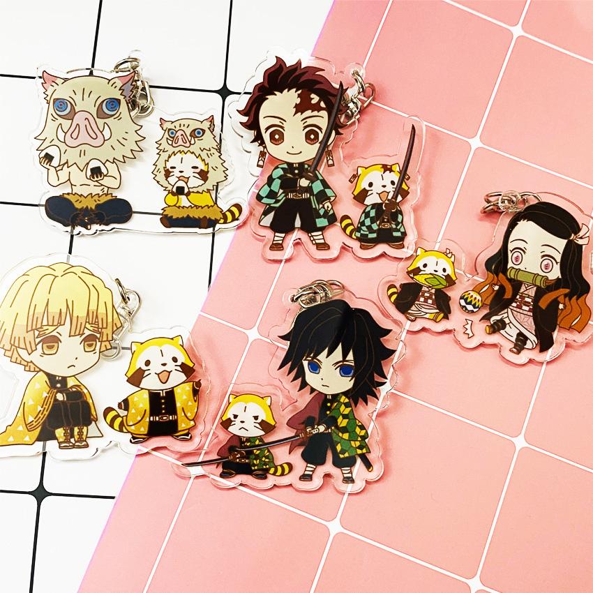 ( Mica trong ) Móc khóa Kimetsu no Yaiba Thanh gươm diệt quỷ ver kuma quà tặng xinh xắn dễ thương anime chibi