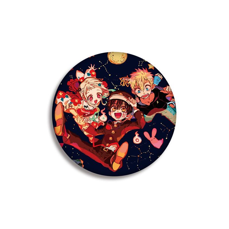 Huy hiệu Jibaku Shounen Hanako-kun Ác quỷ trong nhà xí in hình anime chibi