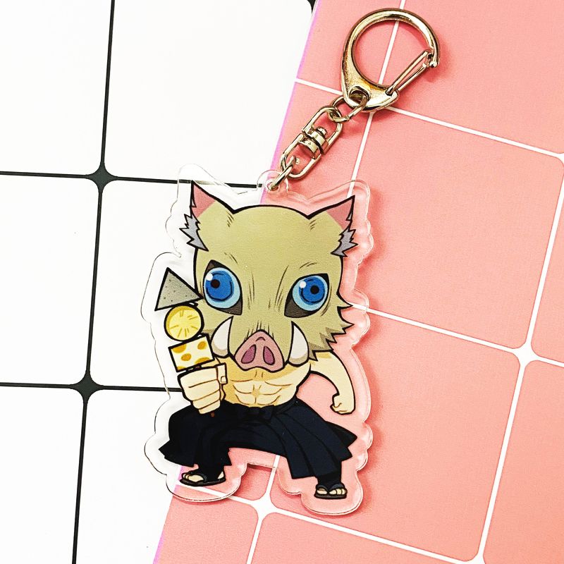 ( Mica trong ) Móc khóa Kimetsu no Yaiba Thanh gươm diệt quỷ ver edo quà tặng xinh xắn dễ thương anime chibi