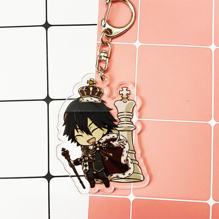 ( Mica trong ) Móc khóa Bungou Stray Dogs Văn hào lưu lạc ver cờ vua quà tặng xinh xắn dễ thương anime chibi
