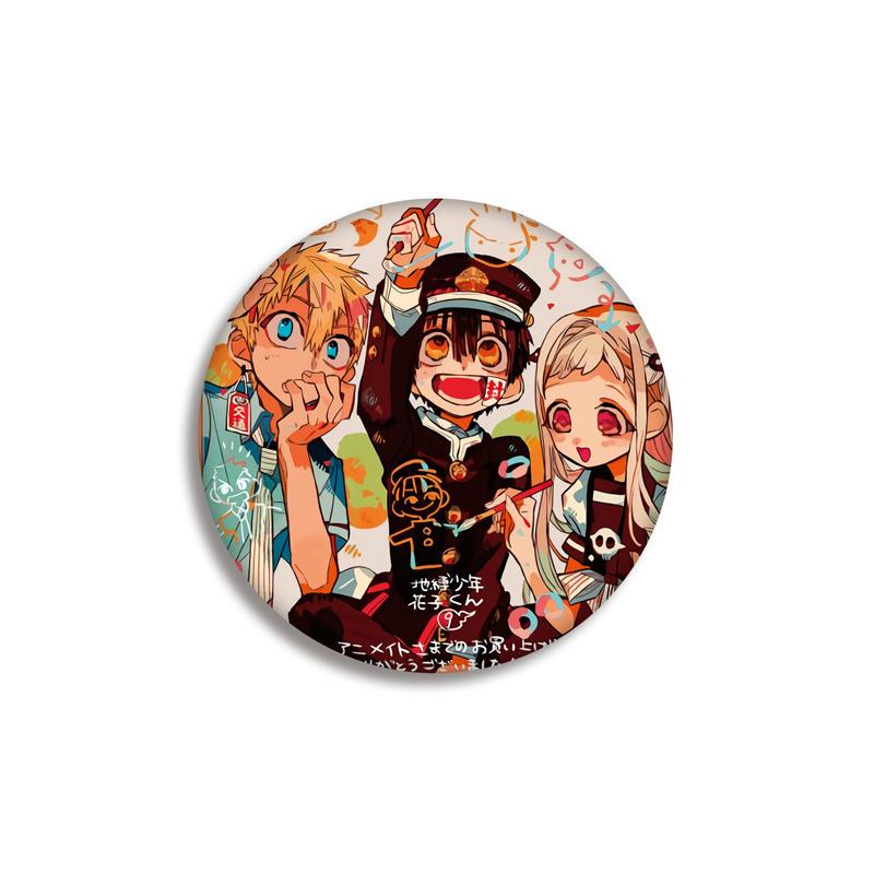 Huy hiệu Jibaku Shounen Hanako-kun Ác quỷ trong nhà xí in hình anime chibi