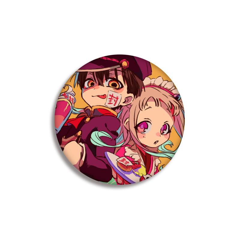 Huy hiệu Jibaku Shounen Hanako-kun Ác quỷ trong nhà xí in hình anime chibi
