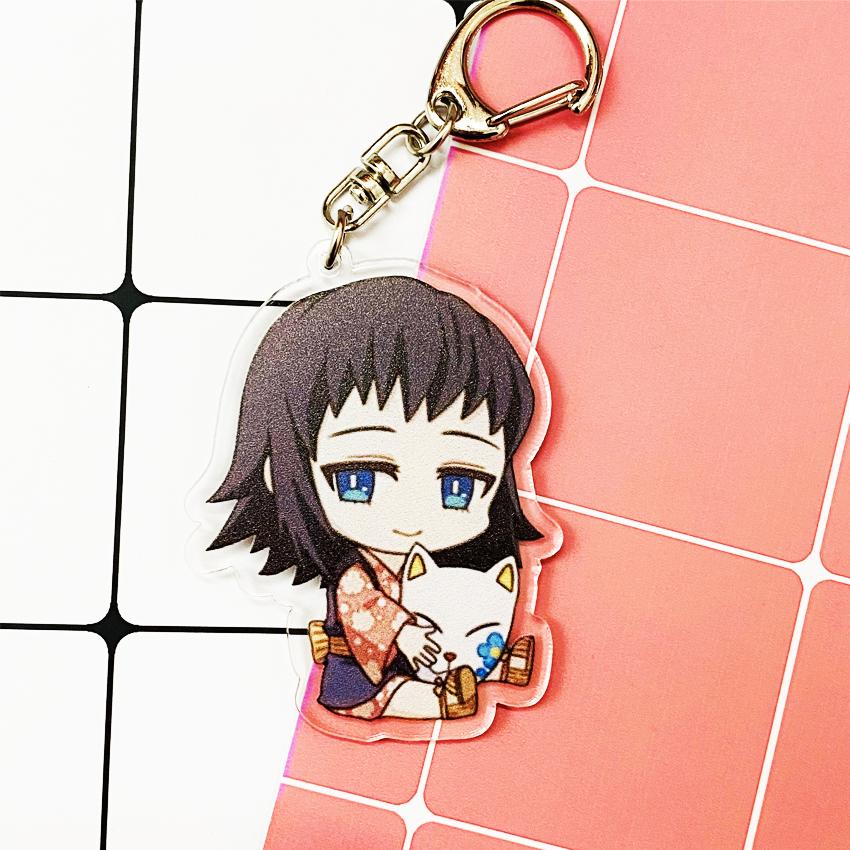 ( Mica trong 2 ) Móc khóa Kimetsu no Yaiba Thanh gươm diệt quỷ ver ngồi quà tặng xinh xắn dễ thương anime chibi