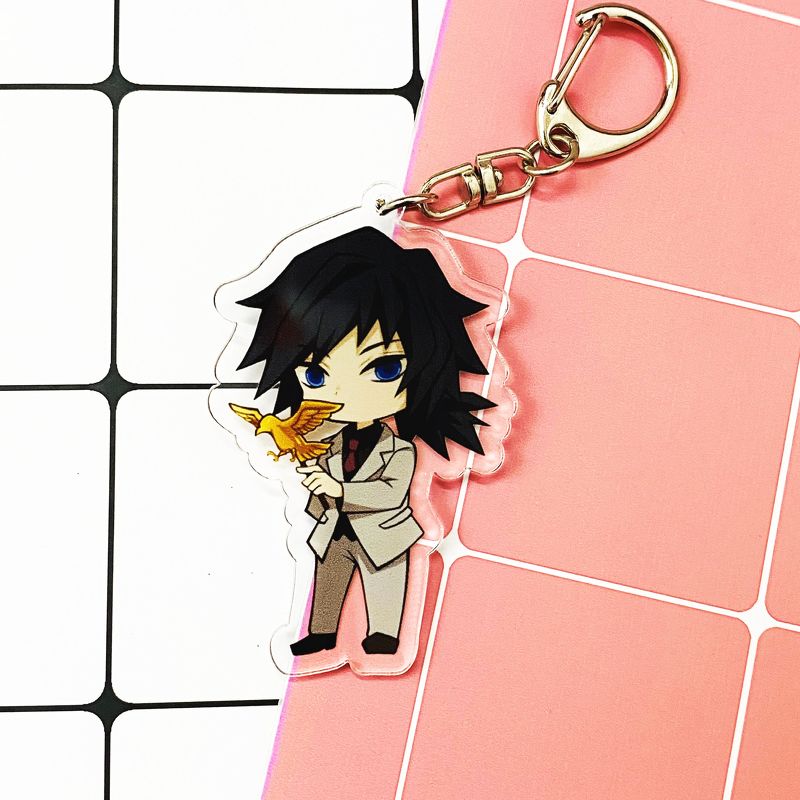 ( Mica trong ) Móc khóa Kimetsu no Yaiba Thanh gươm diệt quỷ ver edo quà tặng xinh xắn dễ thương anime chibi