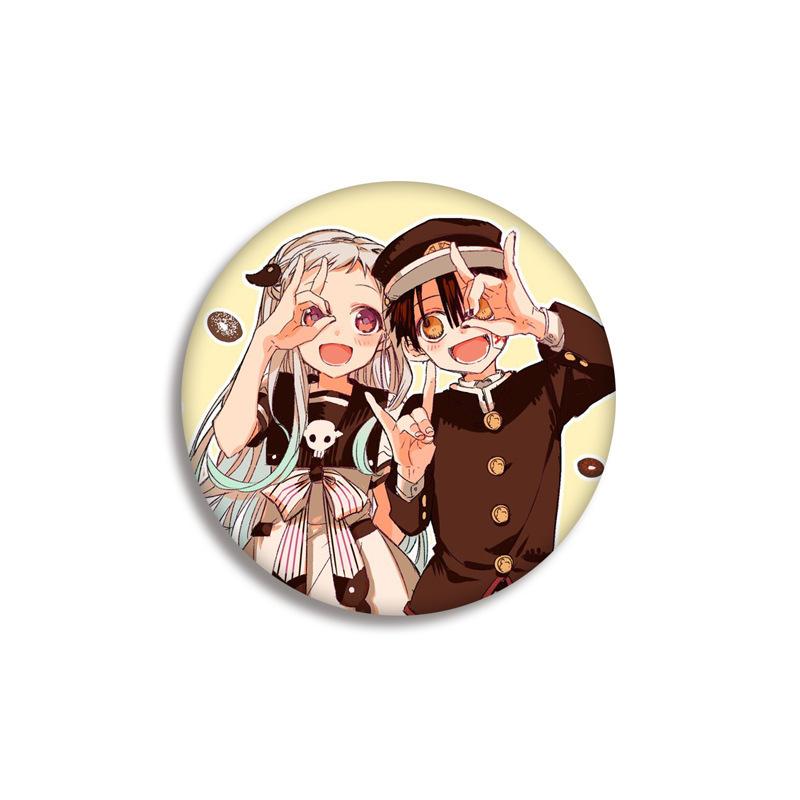 Huy hiệu Jibaku Shounen Hanako-kun Ác quỷ trong nhà xí in hình anime chibi