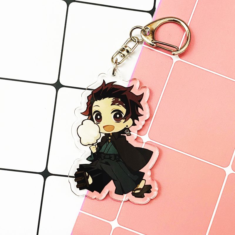 ( Mica trong ) Móc khóa Kimetsu no Yaiba Thanh gươm diệt quỷ ver edo quà tặng xinh xắn dễ thương anime chibi