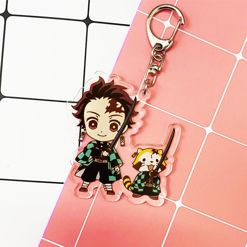 ( Mica trong ) Móc khóa Kimetsu no Yaiba Thanh gươm diệt quỷ ver kuma quà tặng xinh xắn dễ thương anime chibi