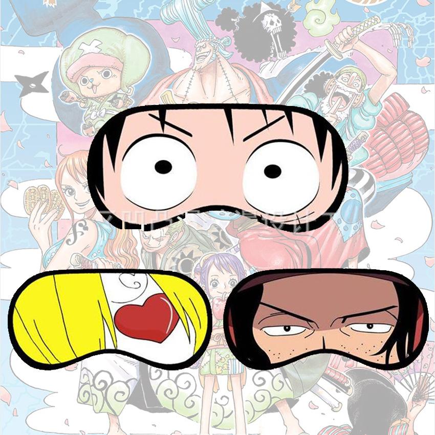 Bịt mắt One Piece Đảo Hải Tặc Luffy Ace Sanji miếng che mắt ngủ in hình anime chibi