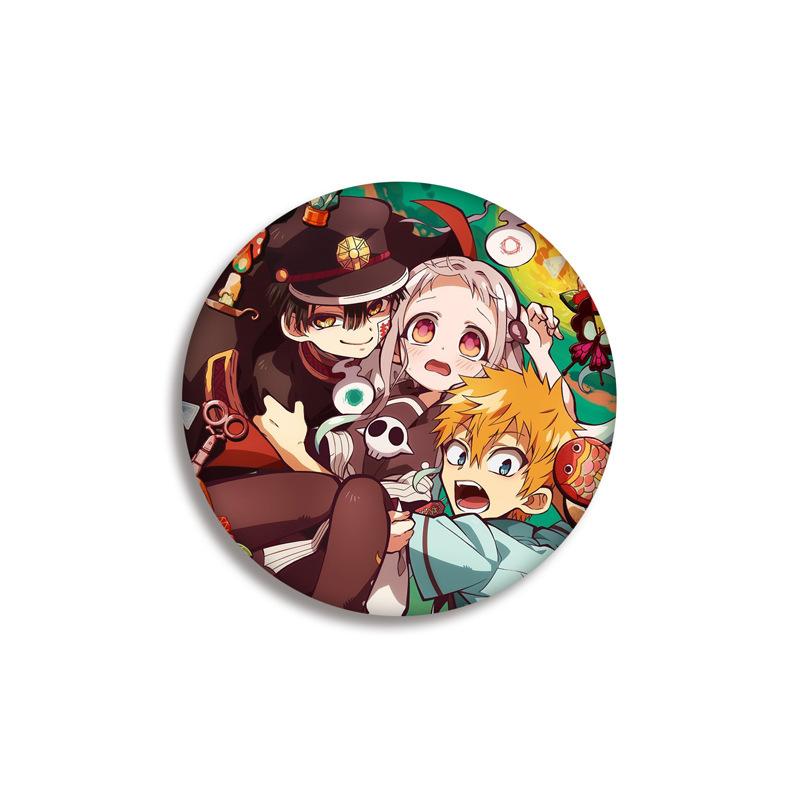 Huy hiệu Jibaku Shounen Hanako-kun Ác quỷ trong nhà xí in hình anime chibi
