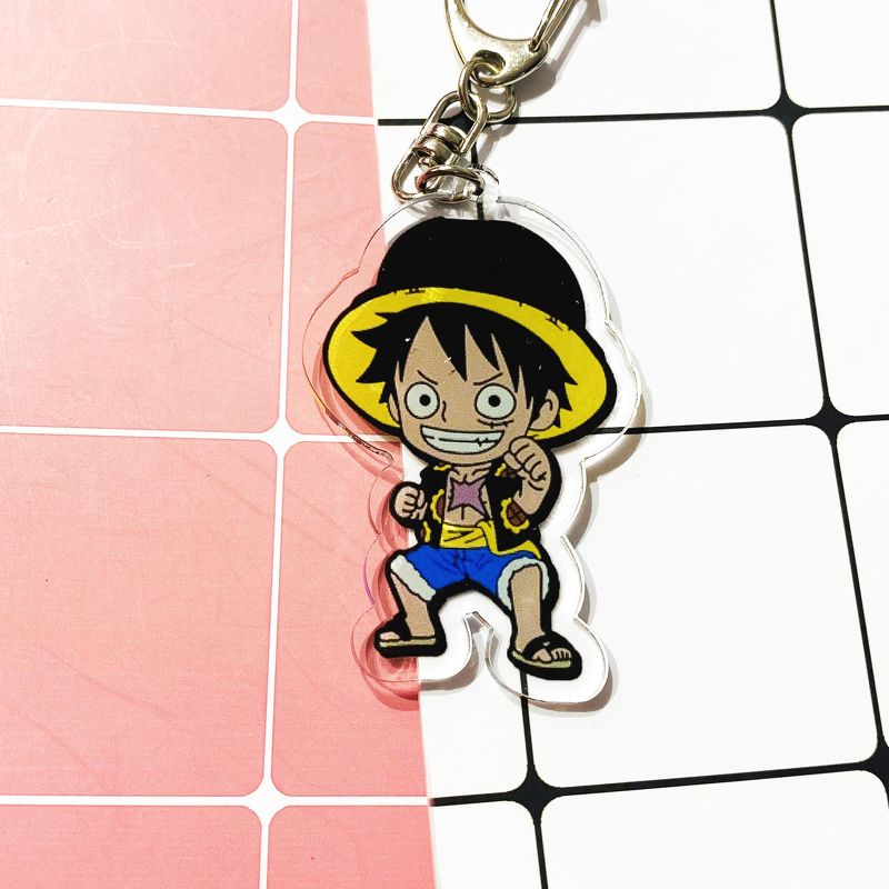 ( Mica trong acrylic ) Móc khóa One Piece Đảo hải tặc ver Dressrosa quà tặng xinh xắn dễ thương anime chibi