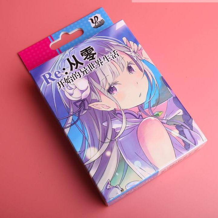 Bộ bài tú lơ khơ Re:Zero − Bắt Đầu Lại Ở Thế Giới Khác 54 ảnh khác nhau in hình anime manga