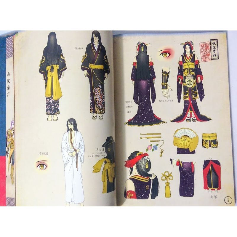 Artbook Touken Ranbu Kenran Zuroku offical ver chinese postcard bookmark