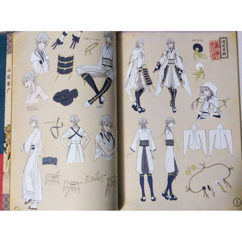 Artbook Touken Ranbu Kenran Zuroku offical ver chinese postcard bookmark