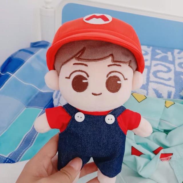 Outfit Doll Mario bộ quần áo yếm cho búp bê dễ thương xinh xắn